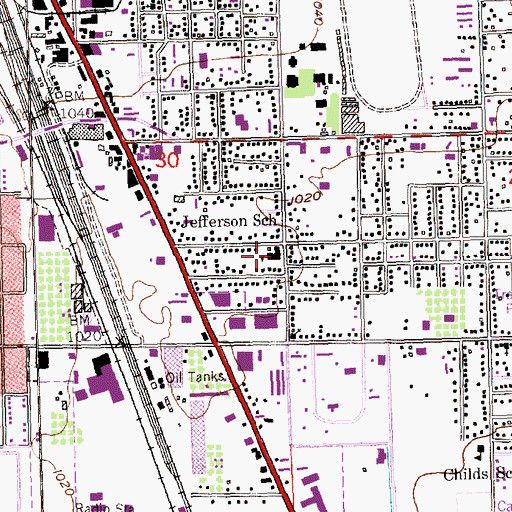 Topographic Map of Jefferson School, WA