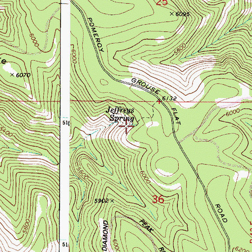 Topographic Map of Jeffreys Spring, WA