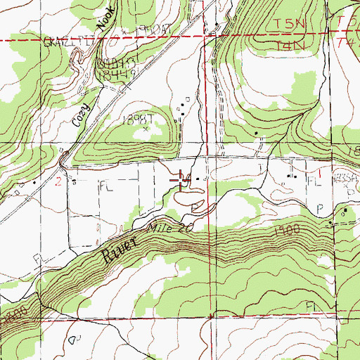 Topographic Map of Jenkins Creek, WA