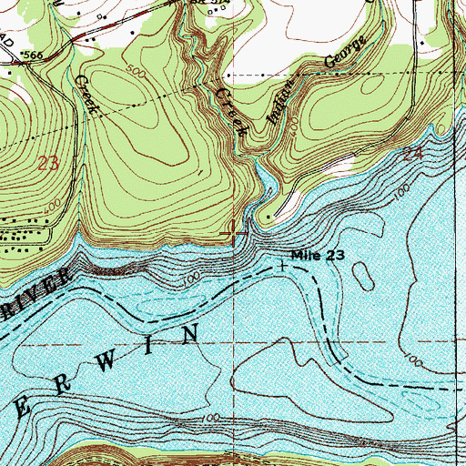 Topographic Map of Jim Creek, WA