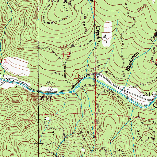Topographic Map of Jim Watson Creek, WA