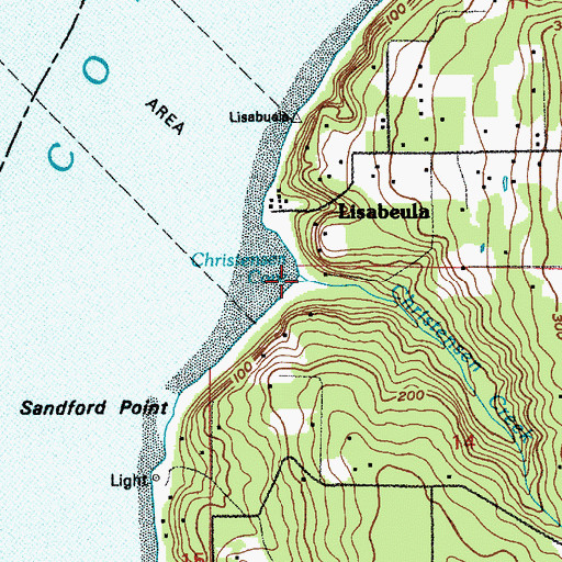Topographic Map of Christensen Creek, WA
