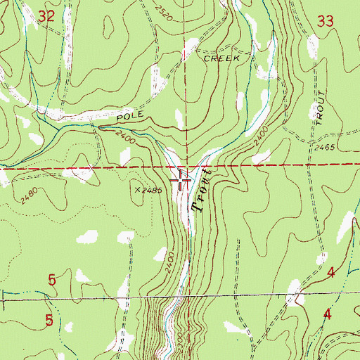 Topographic Map of Joe Creek, WA