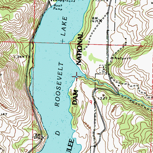 Topographic Map of John Tom Creek, WA