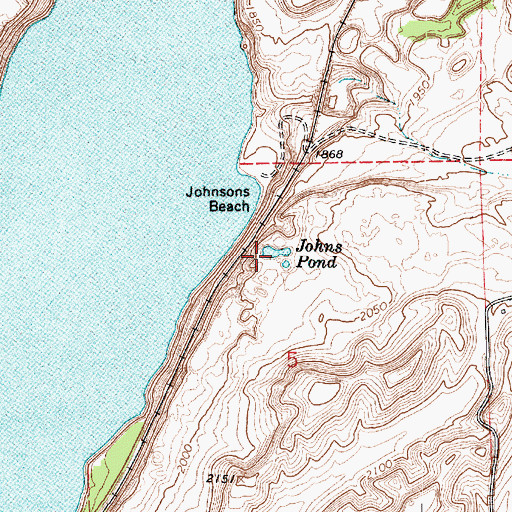 Topographic Map of Johns Pond, WA