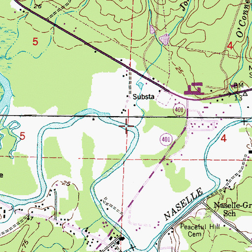 Topographic Map of Johnson Creek, WA
