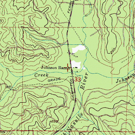 Topographic Map of Johnson Ranch, WA