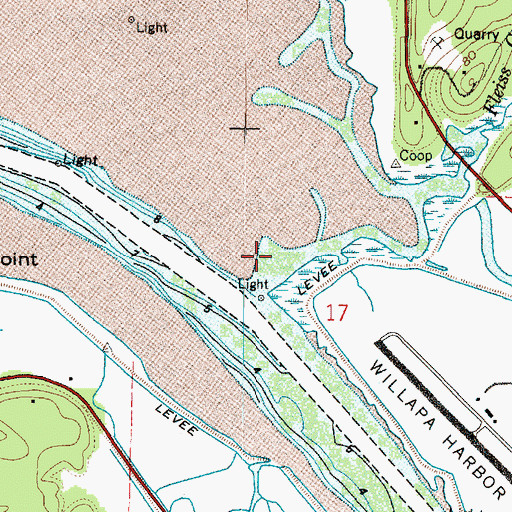 Topographic Map of Johnson Slough, WA