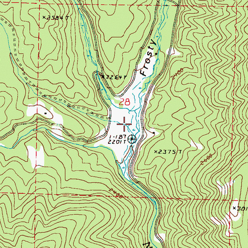 Topographic Map of Jones Creek, WA