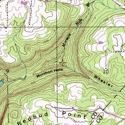 Topographic Map of Wheeler Hollow, AL