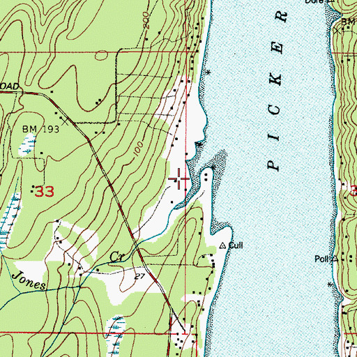 Topographic Map of Jones Creek, WA