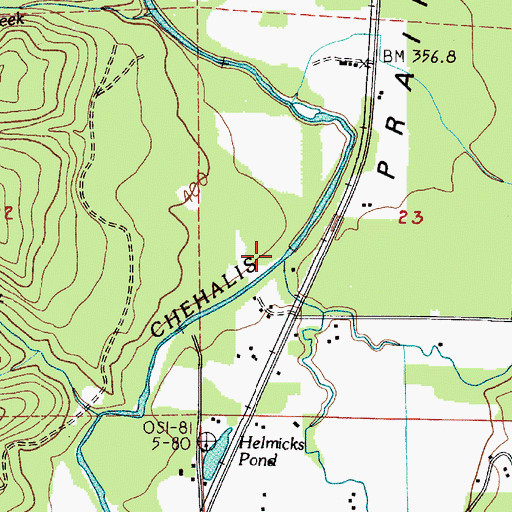Topographic Map of Jones Creek, WA