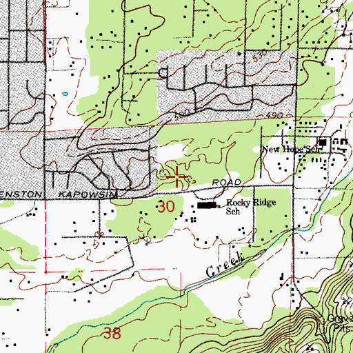 Topographic Map of Jones Pit, WA