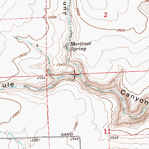 Topographic Map of Juniper Canyon, WA