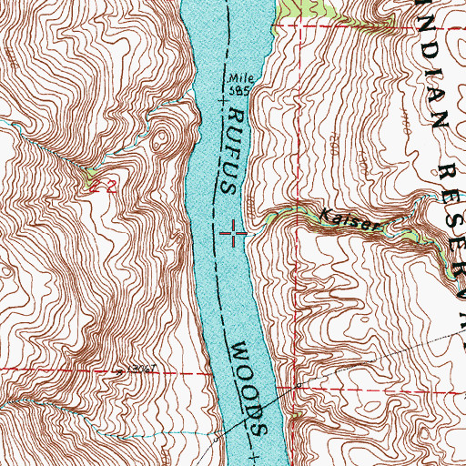 Topographic Map of Kaiser Canyon, WA
