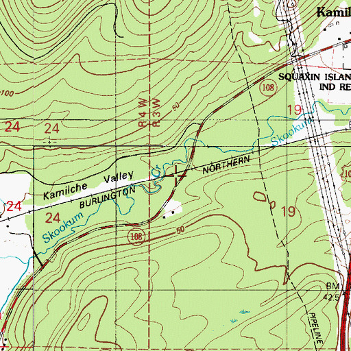 Topographic Map of Kamilche Valley, WA
