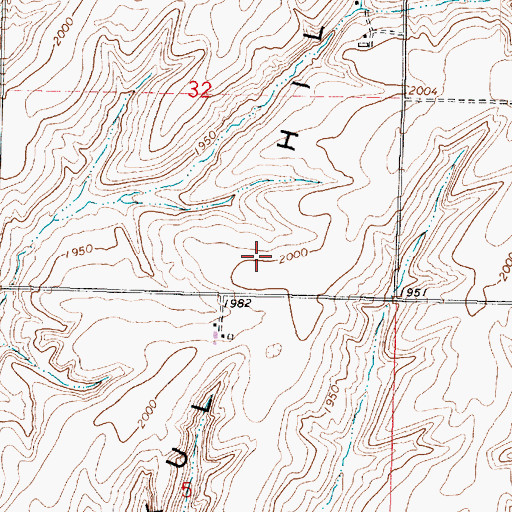 Topographic Map of Karakul Hills, WA