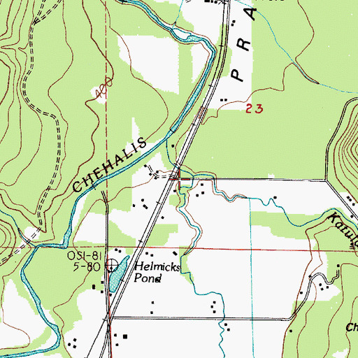 Topographic Map of Katula Creek, WA