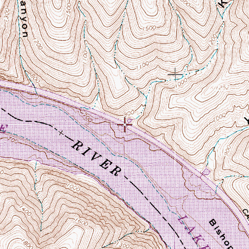 Topographic Map of Keith Canyon, WA