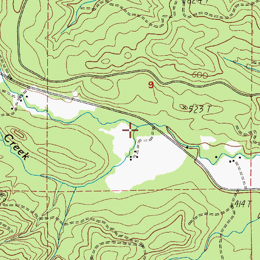 Topographic Map of Keller Creek, WA