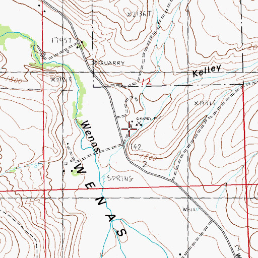 Topographic Map of Kelley Hollow, WA