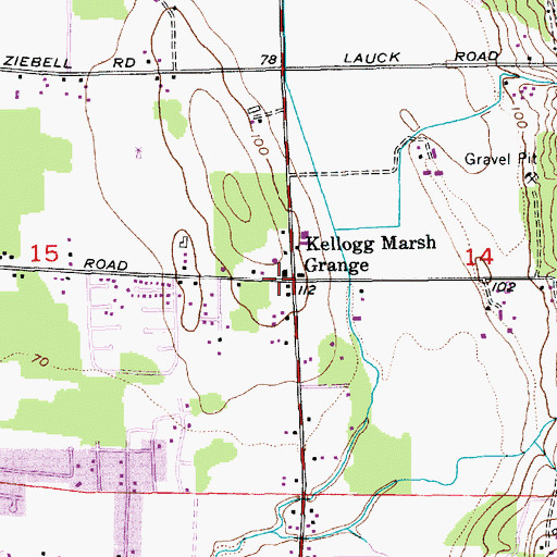 Topographic Map of Kellogg Marsh Grange, WA