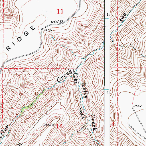 Topographic Map of Kelly Creek, WA