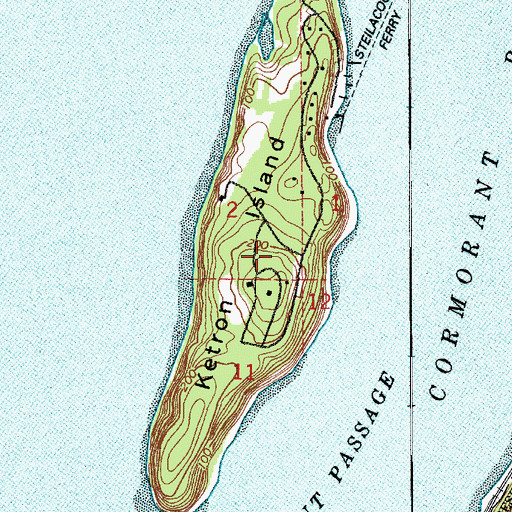 Topographic Map of Ketron Island, WA
