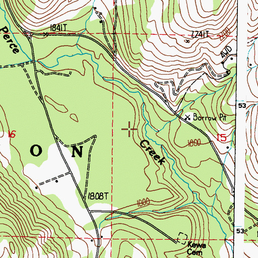 Topographic Map of Kewa School, WA