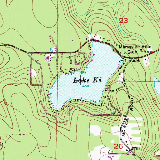 Topographic Map of Lake Ki, WA