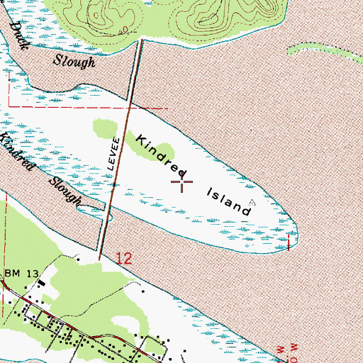 Topographic Map of Kindred Island, WA