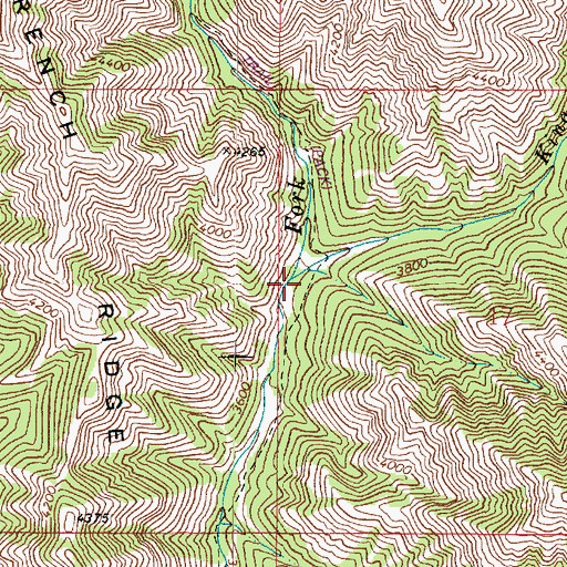 Topographic Map of King Creek, WA