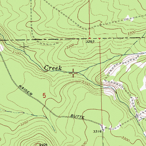 Topographic Map of Kinney Creek, WA