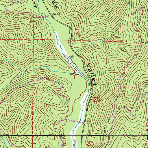 Topographic Map of Klahowya Creek, WA