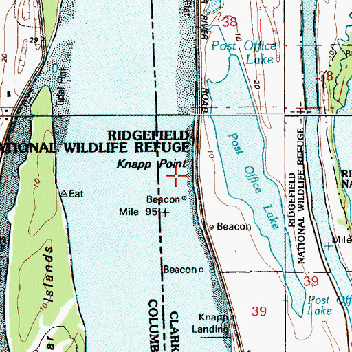 Topographic Map of Knapp Point, WA