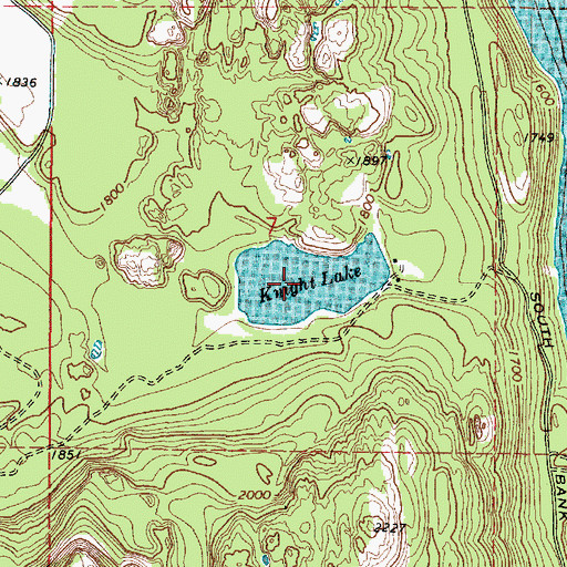 Topographic Map of Knight Lake, WA