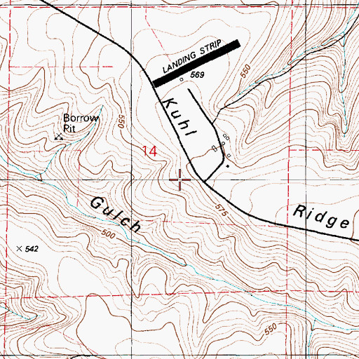 Topographic Map of Kuhl Ridge, WA