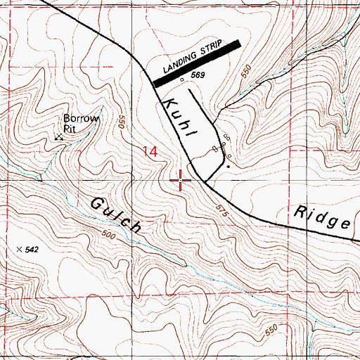 Topographic Map of Kuhl Ridge, WA