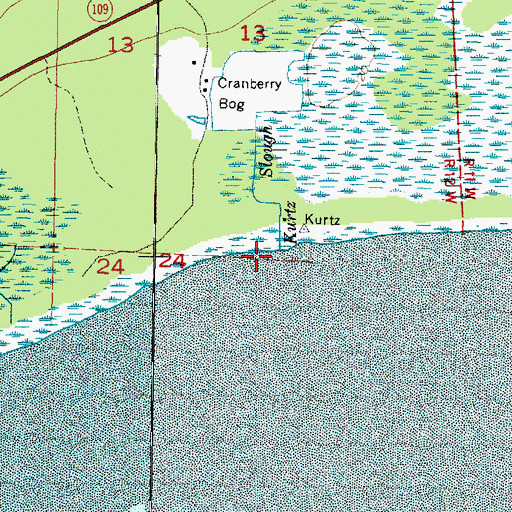 Topographic Map of Kurtz Slough, WA