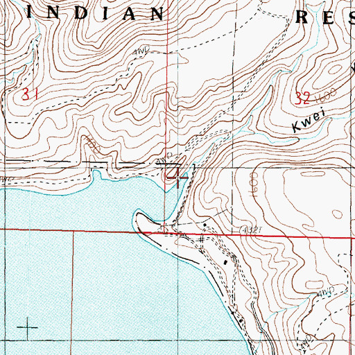 Topographic Map of Kwei Kwei Canyon, WA