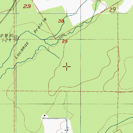 Topographic Map of Lacamas Prairie, WA