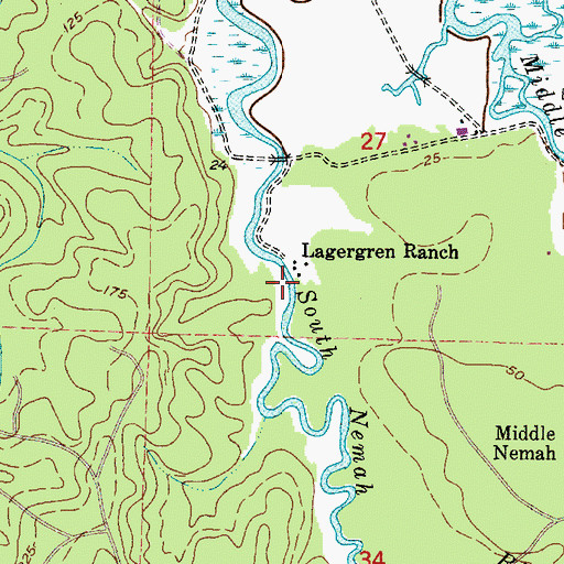 Topographic Map of Lagergren Ranch, WA