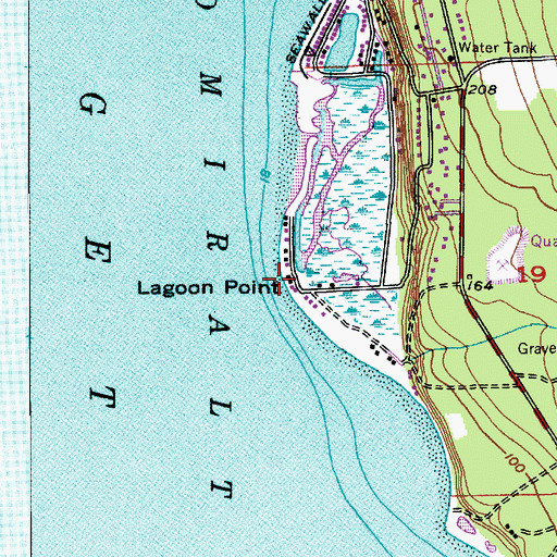 Topographic Map of Lagoon Point, WA