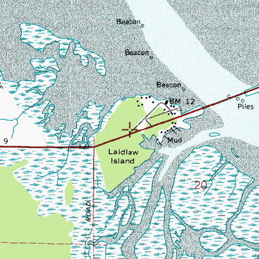 Topographic Map of Laidlaw Island, WA