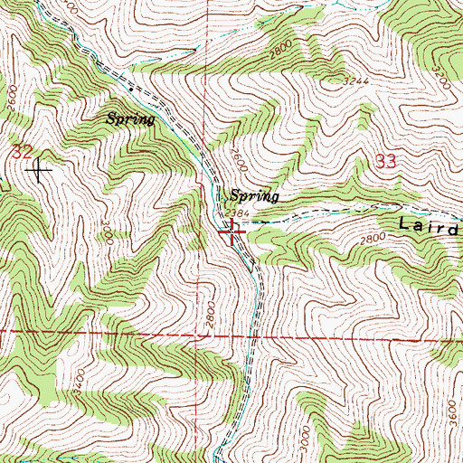 Topographic Map of Laird Gulch, WA