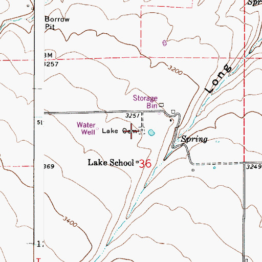 Topographic Map of Lake Cemetery, WA