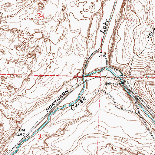 Topographic Map of Lake Creek, WA