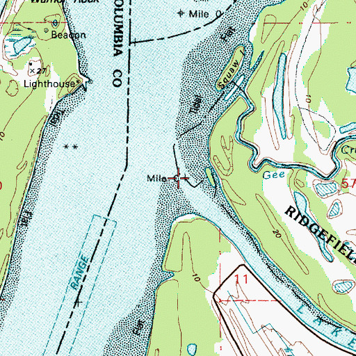 Topographic Map of Lake River, WA