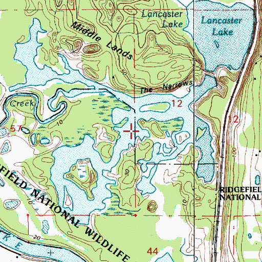 Topographic Map of Lancaster Lake, WA