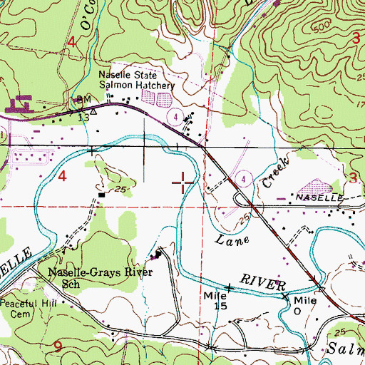 Topographic Map of Lane Creek, WA
